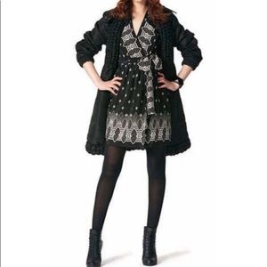 Anna Sui for Target black and white wrap dress